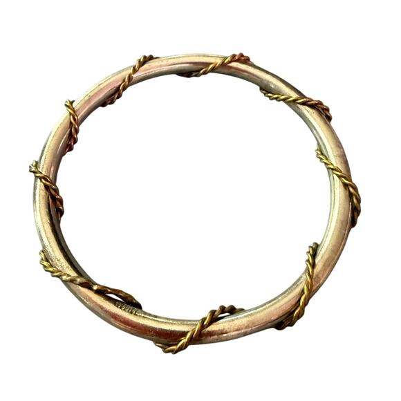 Taxco 925 Sterling Silver Bangle Bracelet - Picture 1 of 5